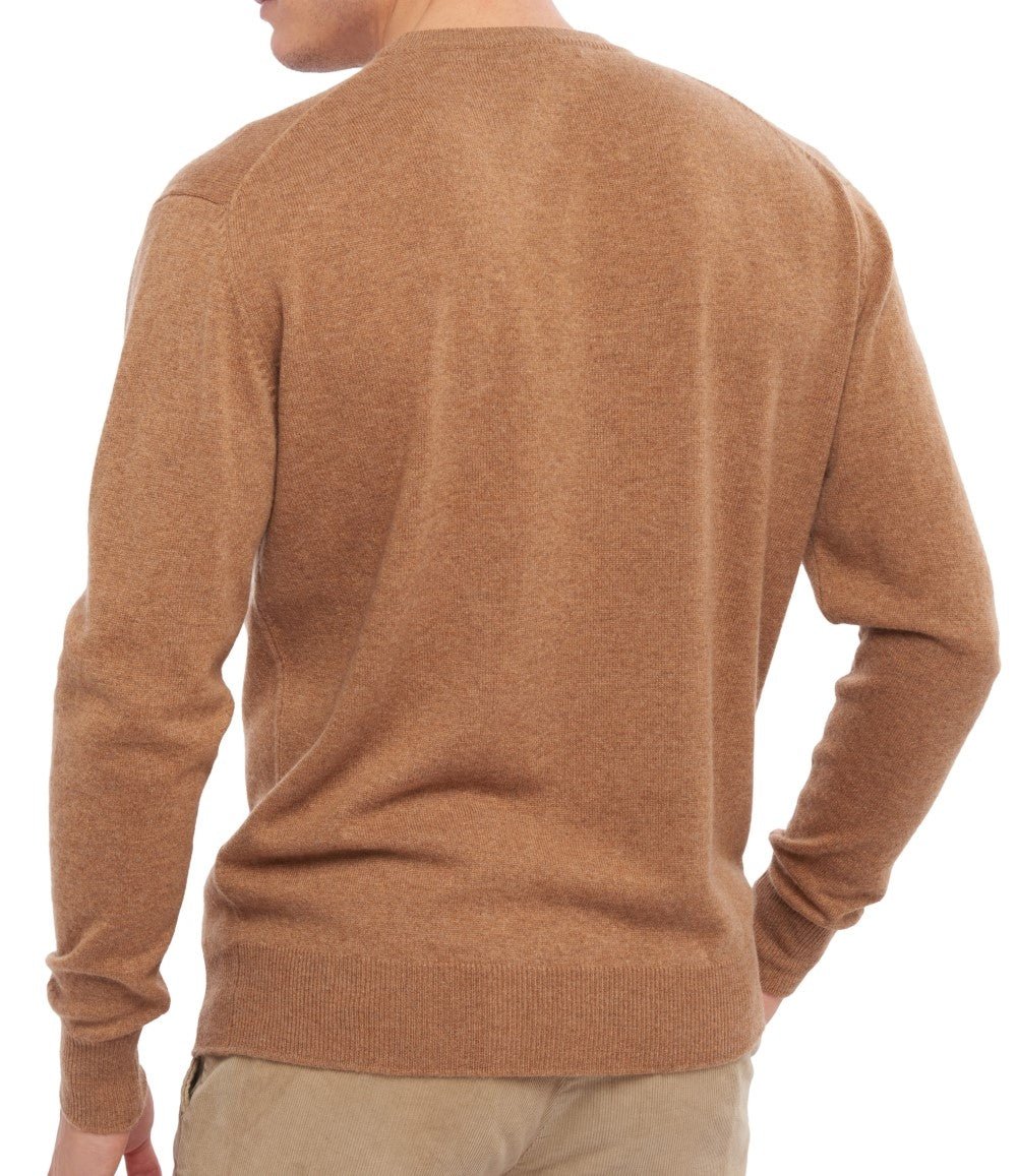 Balldiri 100% Kaschmir Herren Pullover Rundhals 2 - fädig - olivgrün - Balldiri