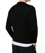 Balldiri 100% Kaschmir Herren Pullover Rundhals 2 - fädig - Schwarz - Balldiri