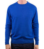 Balldiri 100% Kaschmir Herren Pullover Rundhals 2 - fädig - ultramarin - Balldiri