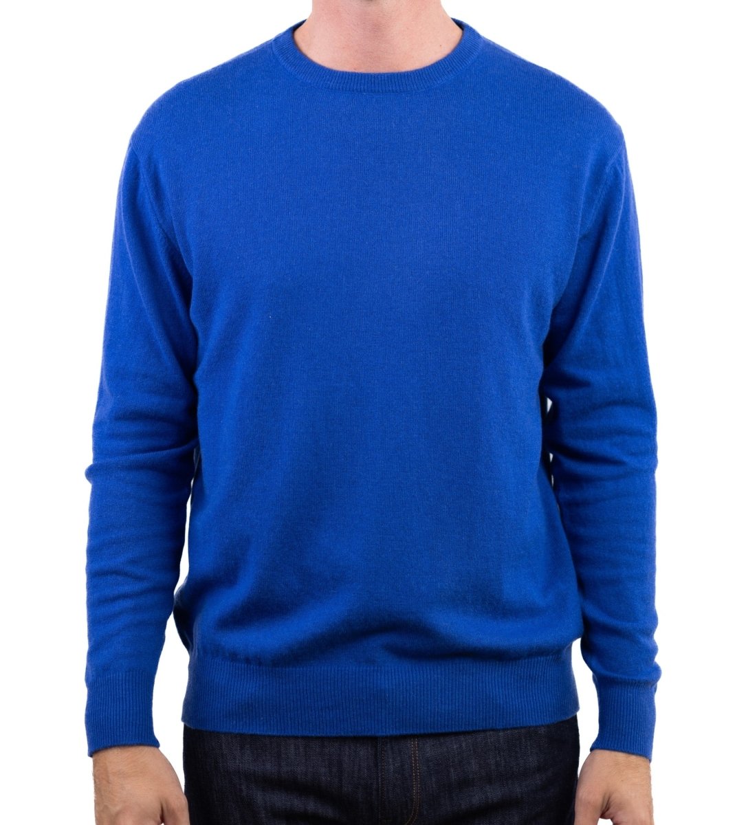 Balldiri 100% Kaschmir Herren Pullover Rundhals 2 - fädig - ultramarin - Balldiri