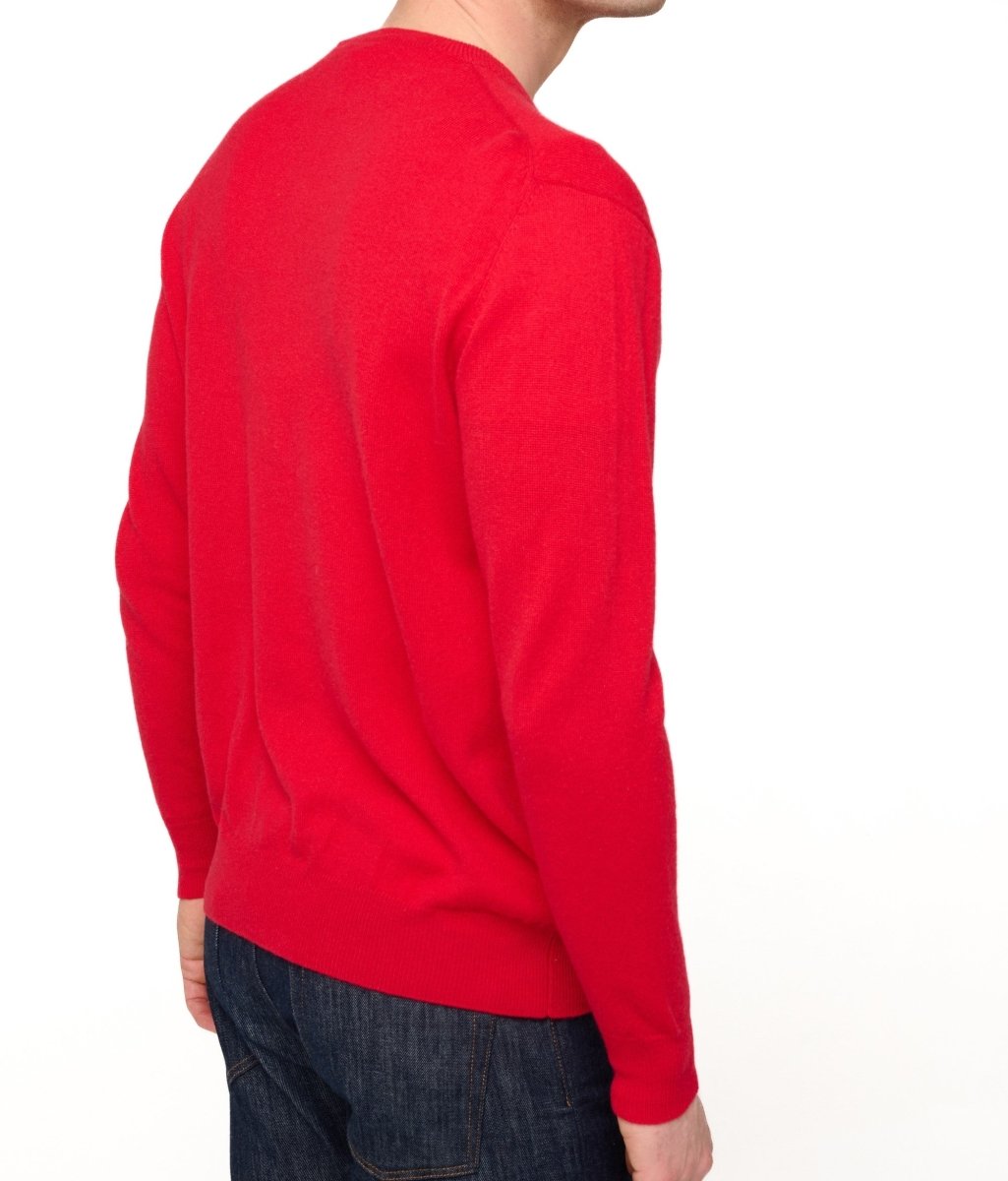 Balldiri 100% Kaschmir Herren Pullover Rundhals 2 - fädig - natur stein - Balldiri
