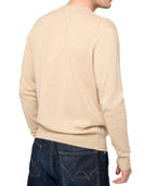 Balldiri 100% Kaschmir Herren Pullover Rundhals 2 - fädig - natural beige - Balldiri