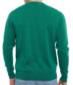 Balldiri 100% Kaschmir Herren Pullover Rundhals 2 - fädig - englischgrün - Balldiri