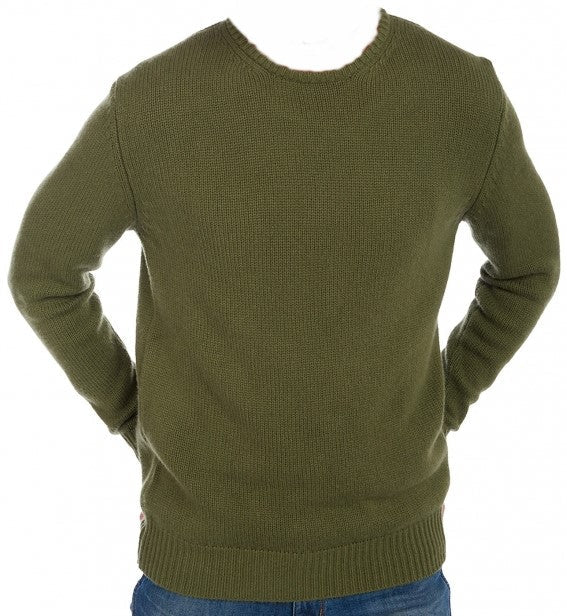 Balldiri 100% Kaschmir Herren Pullover Rundhals 8 - fädig - kakhi - Balldiri