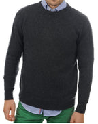 Balldiri 100% Kaschmir Herren Pullover Rundhals 8 - fädig - anthrazit - Balldiri
