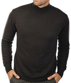 Balldiri 100% Kaschmir Herren Pullover Stehkragen 2 - fädig - braun - Balldiri