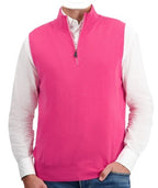 Balldiri 100% Kaschmir Herren Pullunder Zipper - neon rosa - Balldiri