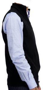 Balldiri 100% Kaschmir Herren Pullunder Zipper - schwarz - Balldiri