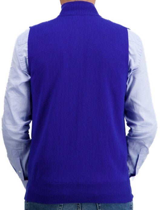Balldiri 100% Kaschmir Herren Pullunder Zipper - lila - Balldiri