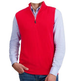 Balldiri 100% Kaschmir Herren Pullunder Zipper - rot - Balldiri