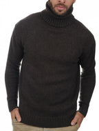 Balldiri 100% Kaschmir Herren Rollkragenpullover 10 - fädig für höchsten Komfort - braun meliert - Balldiri