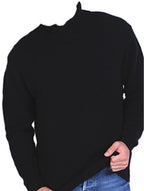 Balldiri 100% Kaschmir Herren Rollkragenpullover 10 - fädig für höchsten Komfort - Schwarz - Balldiri