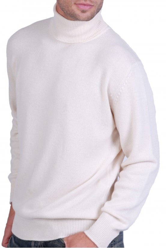 Balldiri 100% Kaschmir Herren Rollkragenpullover - 2 - fädig für höchsten Komfort - camel - Balldiri
