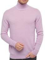 Balldiri 100% Kaschmir Herren Rollkragenpullover - 2 - fädig für höchsten Komfort - lila - Balldiri