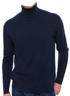 Balldiri 100% Kaschmir Herren Rollkragenpullover - 2 - fädig für höchsten Komfort - nachtblau - Balldiri