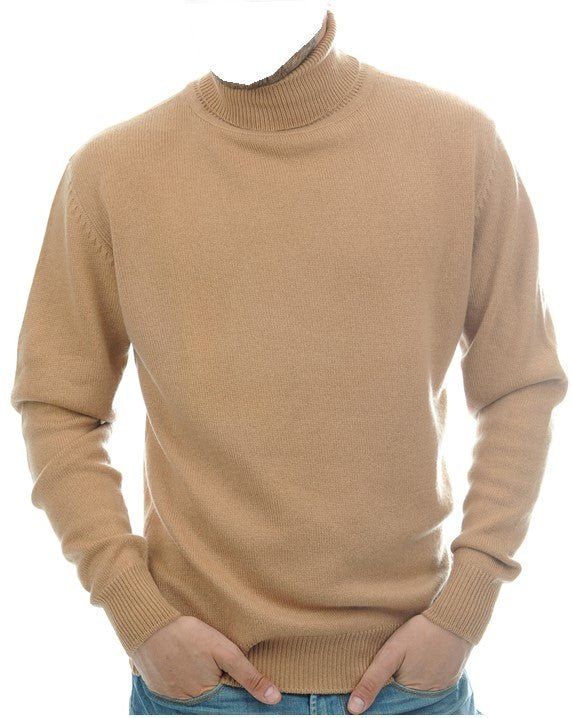 Balldiri 100% Kaschmir Herren Rollkragenpullover 4 - fädig für höchsten Komfort - camel - Balldiri