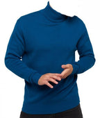 Balldiri 100% Kaschmir Herren Rollkragenpullover 4 - fädig für höchsten Komfort - leuchtendes blau - Balldiri