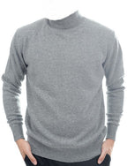 Balldiri 100% Kaschmir Herren Rollkragenpullover 4 - fädig für höchsten Komfort - grau - Balldiri