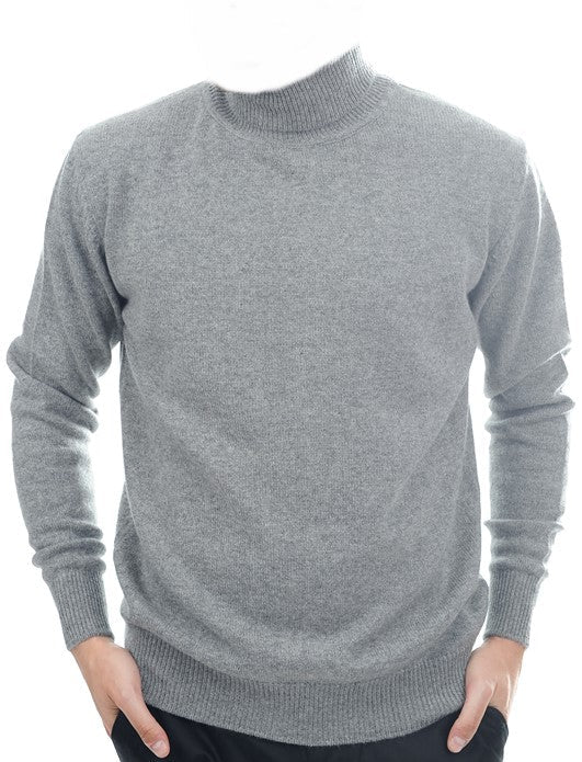 Balldiri 100% Kaschmir Herren Rollkragenpullover 4 - fädig für höchsten Komfort - grau - Balldiri