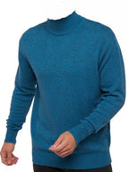 Balldiri 100% Kaschmir Herren Rollkragenpullover 4 - fädig für höchsten Komfort - manor blau - Balldiri