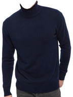 Balldiri 100% Kaschmir Herren Rollkragenpullover 4 - fädig für höchsten Komfort - nachtblau - Balldiri