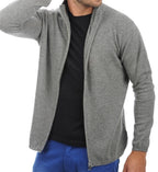 Balldiri 100% Kaschmir Herren Strickjacke 2 - fädig - grau meliert - Balldiri