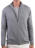 Balldiri 100% Kaschmir Herren Strickjacke 2 - fädig grau 2XL - Balldiri