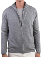 Balldiri 100% Kaschmir Herren Strickjacke 2 - fädig grau 2XL - Balldiri