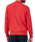 Balldiri 100% Kaschmir Herren Strickjacke 4 - fädig - paprika rot - Balldiri
