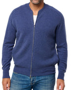 Balldiri 100% Kaschmir Herren Strickjacke 4 - fädig - indigo - Balldiri