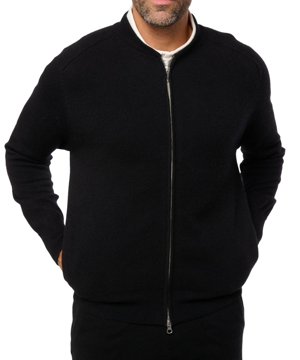 Balldiri 100% Kaschmir Herren Strickjacke 4 - fädig - nachtblau - Balldiri