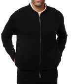 Balldiri 100% Kaschmir Herren Strickjacke 4 - fädig - nachtblau - Balldiri