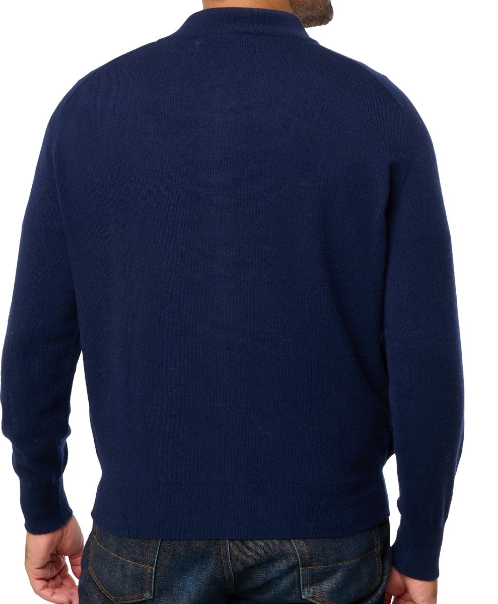 Balldiri 100% Kaschmir Herren Strickjacke 4 - fädig - nachtblau - Balldiri