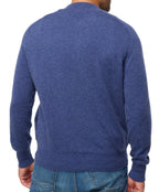 Balldiri 100% Kaschmir Herren Strickjacke 4 - fädig - indigo - Balldiri