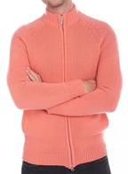 Balldiri 100% Kaschmir Herren Strickjacke 8 - fädig - pfirsisch - Balldiri