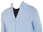 Balldiri 100% Kaschmir Herren Strickjacke Kragen 4 - fädig - englischgrün/nachtblau - Balldiri