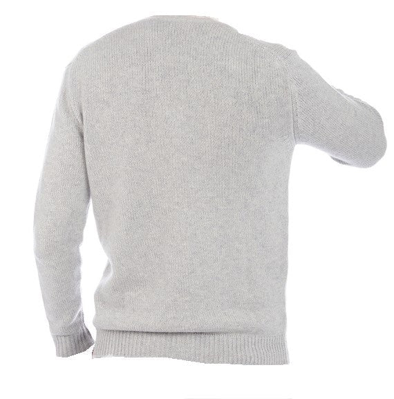 Balldiri 100% Kaschmir Herren Strickjacke V - 8 - fädig - grün - Balldiri