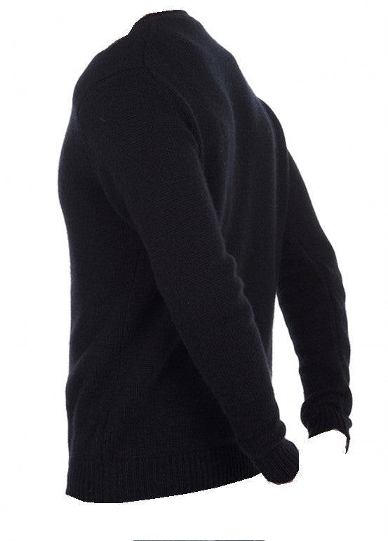 Balldiri 100% Kaschmir Herren Strickjacke V - 8 - fädig - naturbraun - Balldiri