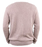 Balldiri 100% Kaschmir Herren Strickjacke V - 8 - fädig - naturbraun - Balldiri