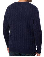 Balldiri 100% Kaschmir Herren Strickjacke Zopfmuster 8 - fädig - nachtblau - Balldiri