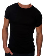 Balldiri 100% Kaschmir Herren T-Shirt rundhals 2 - fädig - schwarz - Balldiri