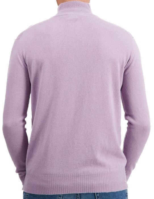 Balldiri 100% Kaschmir Herren Troyer 2 - fädig - helles lila - Balldiri