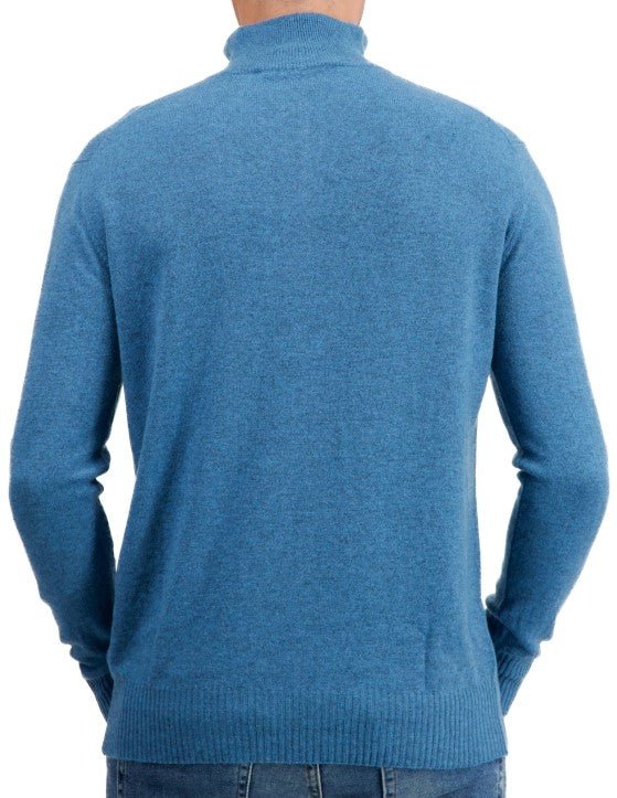 Balldiri 100% Kaschmir Herren Troyer 2 - fädig - manor blau - Balldiri