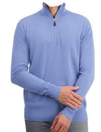Balldiri 100% Kaschmir Herren Troyer 2 - fädig - himmelblau - Balldiri