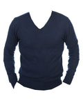 Balldiri 100% Kaschmir Herren V - Pullover 2 - fädig - nachtblau - Balldiri