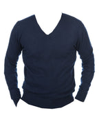 Balldiri 100% Kaschmir Herren V - Pullover 2 - fädig - nachtblau - Balldiri