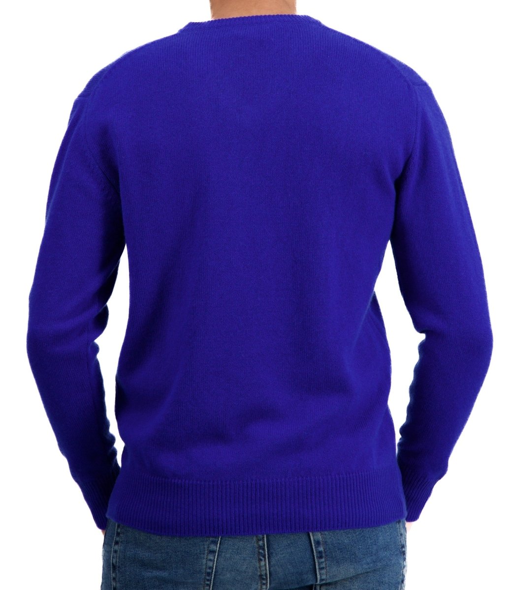 Balldiri 100% Kaschmir Herren V - Pullover 4 - fädig - violett - Balldiri