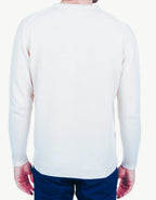 Balldiri 100% Kaschmir Herren V - Pullover 4 - fädig - weiß - Balldiri