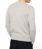 Balldiri 100% Kaschmir Herren V - Pullover 4 - fädig - hellgrau - Balldiri
