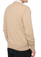 Balldiri 100% Kaschmir Herren V - Pullover 4 - fädig - natural stein - Balldiri